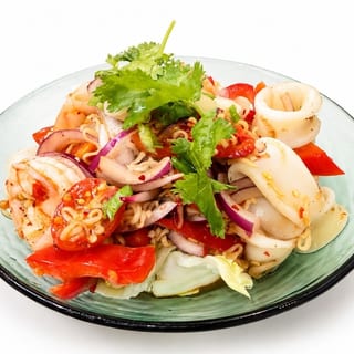 Yum Seafood X Instant Ramen Noodles Salad