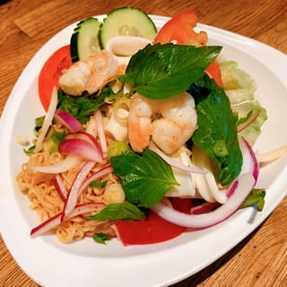 Yum Seafood X Instant Ramen Noodles Salad