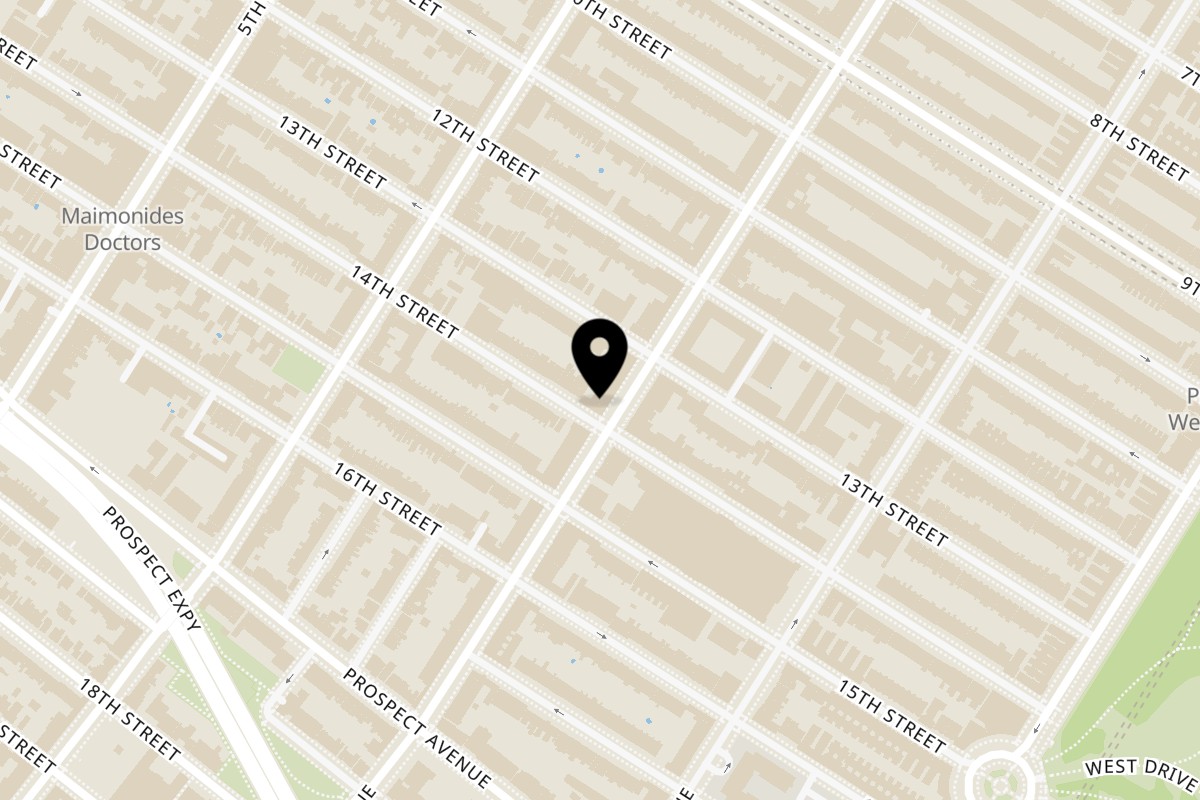 Map showing the location of Jai Dee Restaurant | Thai | Brooklyn | NYC on 420 7th Avenue in Brooklyn